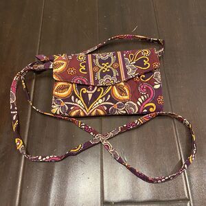 Vera Bradley Safari Sunset Trifold Wallet Purse Clutch Quilted EUC